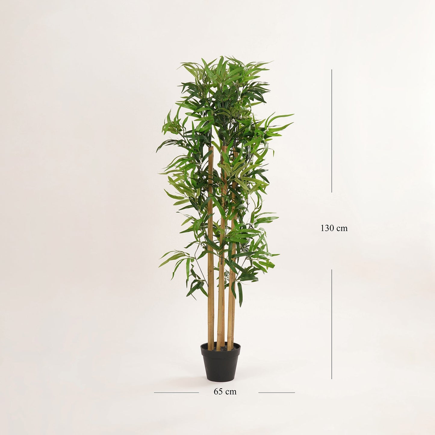 Green Faux Bamboo Potted Plant - Medium