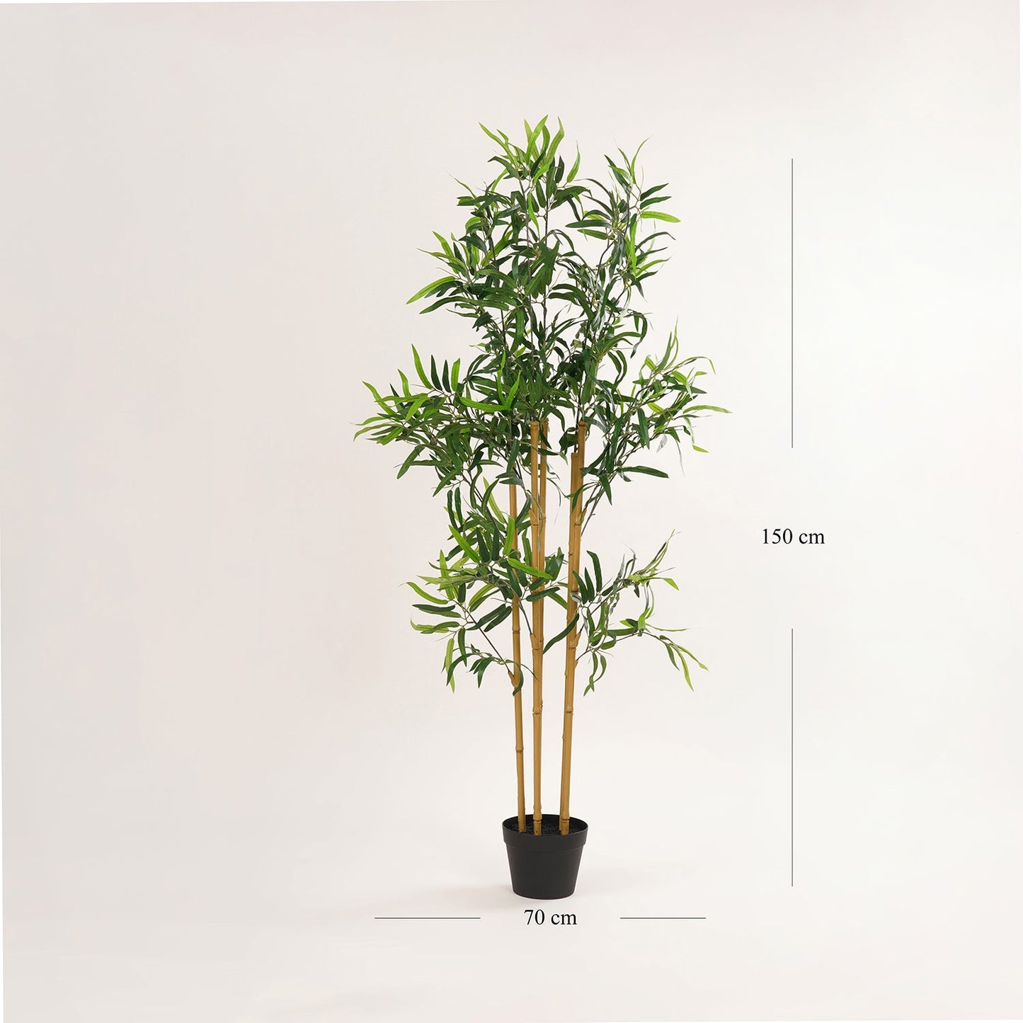 Green Faux Bamboo Potted Plant - Large
