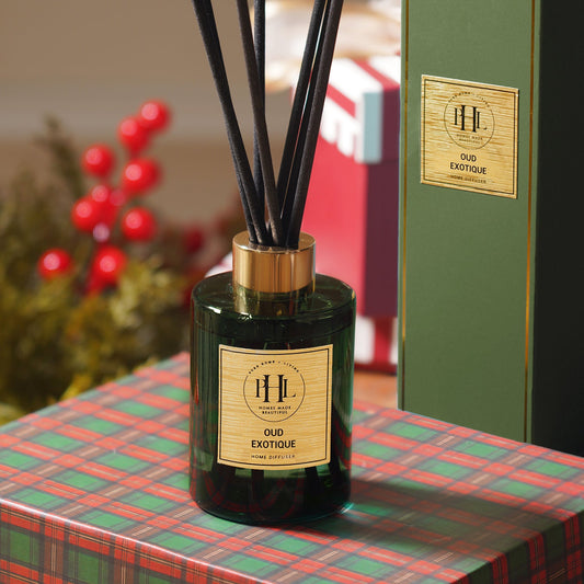 Oud Exotique Glass Reed Diffuser - Green