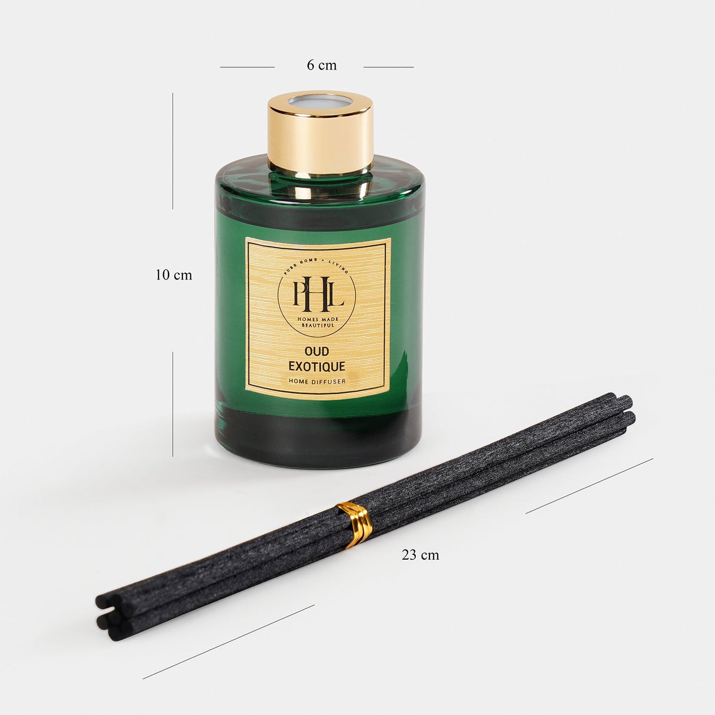 Oud Exotique Glass Reed Diffuser - Green