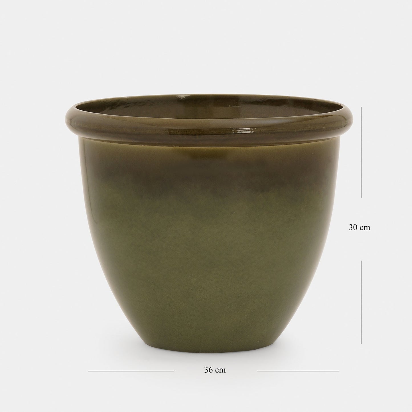 Olive Recycled Plastic Pot - Medium