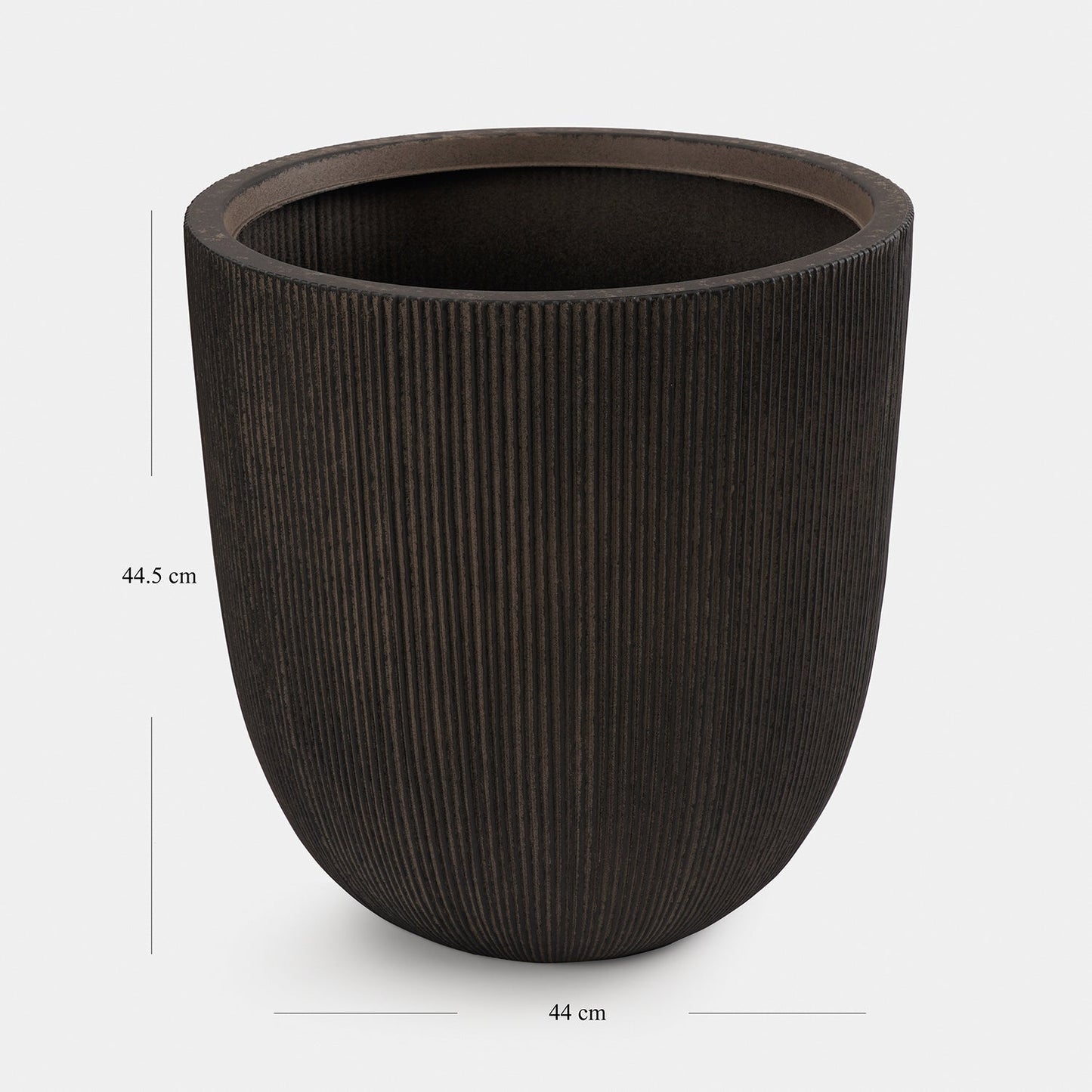 Black Recycled Plastic Pot - Large