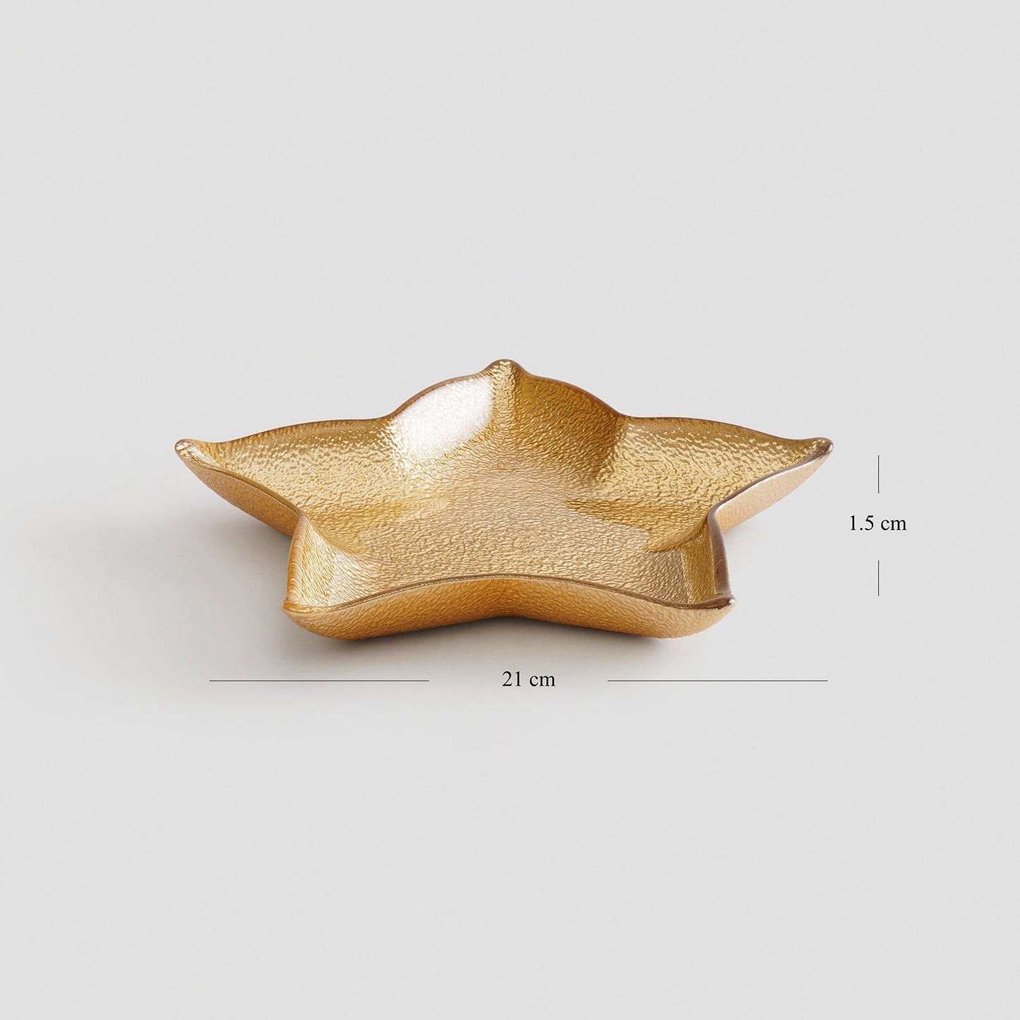 Gold Shining Star Glass Decorative Platter - Small