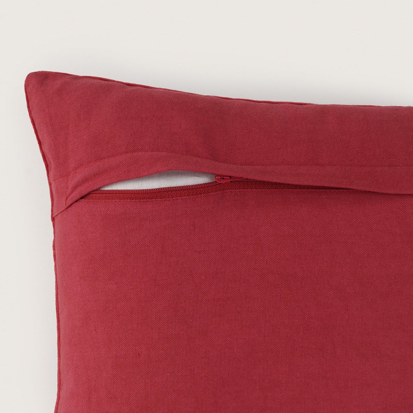 Red Christmas Tree Embroidered Square Cushion Cover