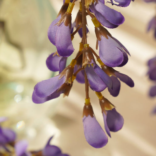 Purple Artificial Bean Flower Stem - Single