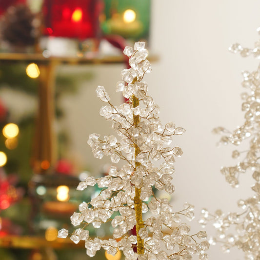 White Stone Embellished Christmas Tree - Large