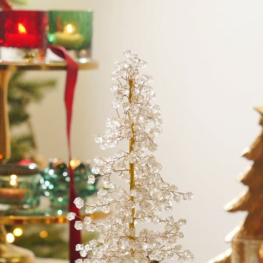 White Stone Embellished Christmas Tree - Small