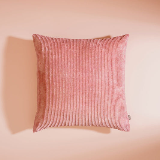 Pink Textured Cotton Cushion Cover