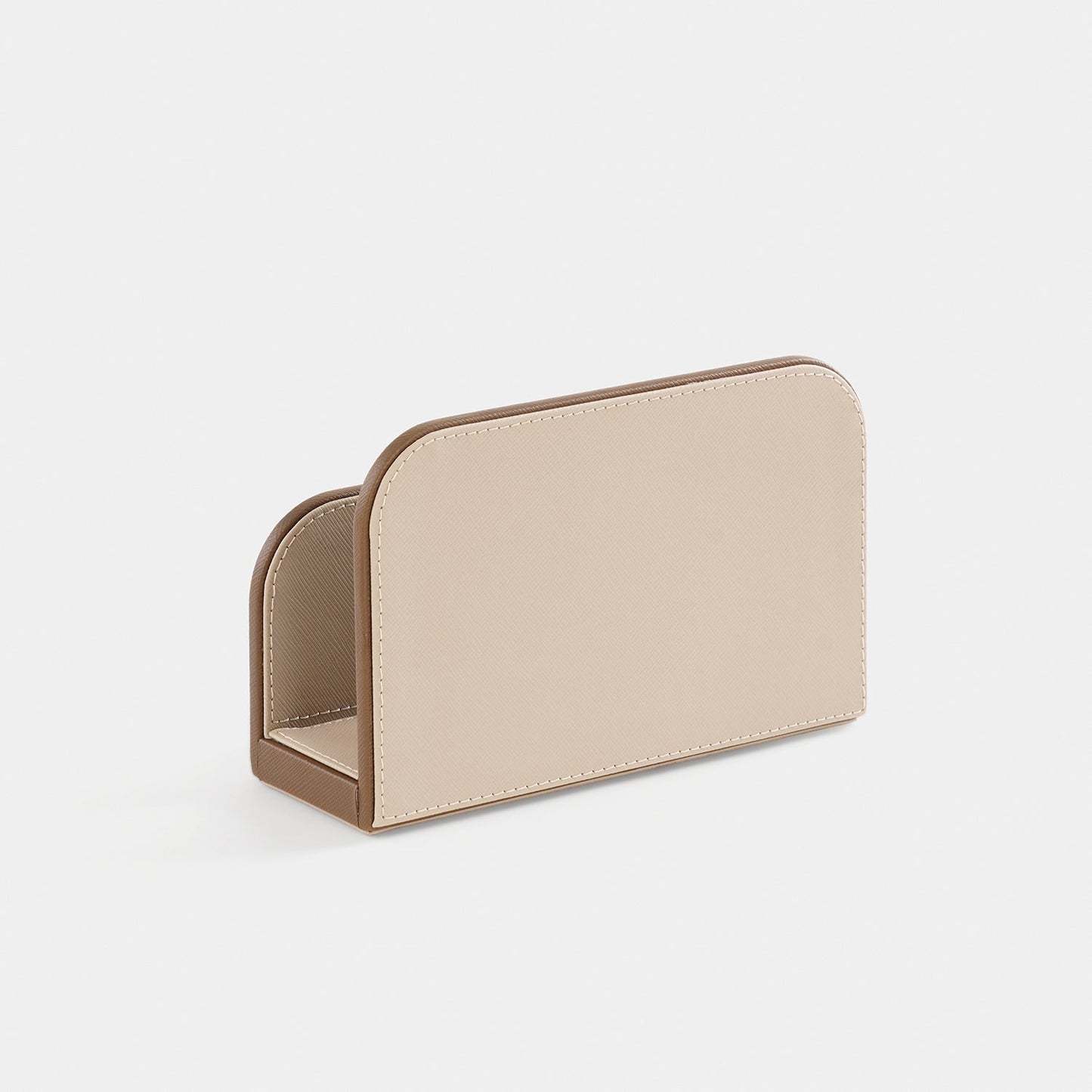Beige Faux Leather Envelope Holder