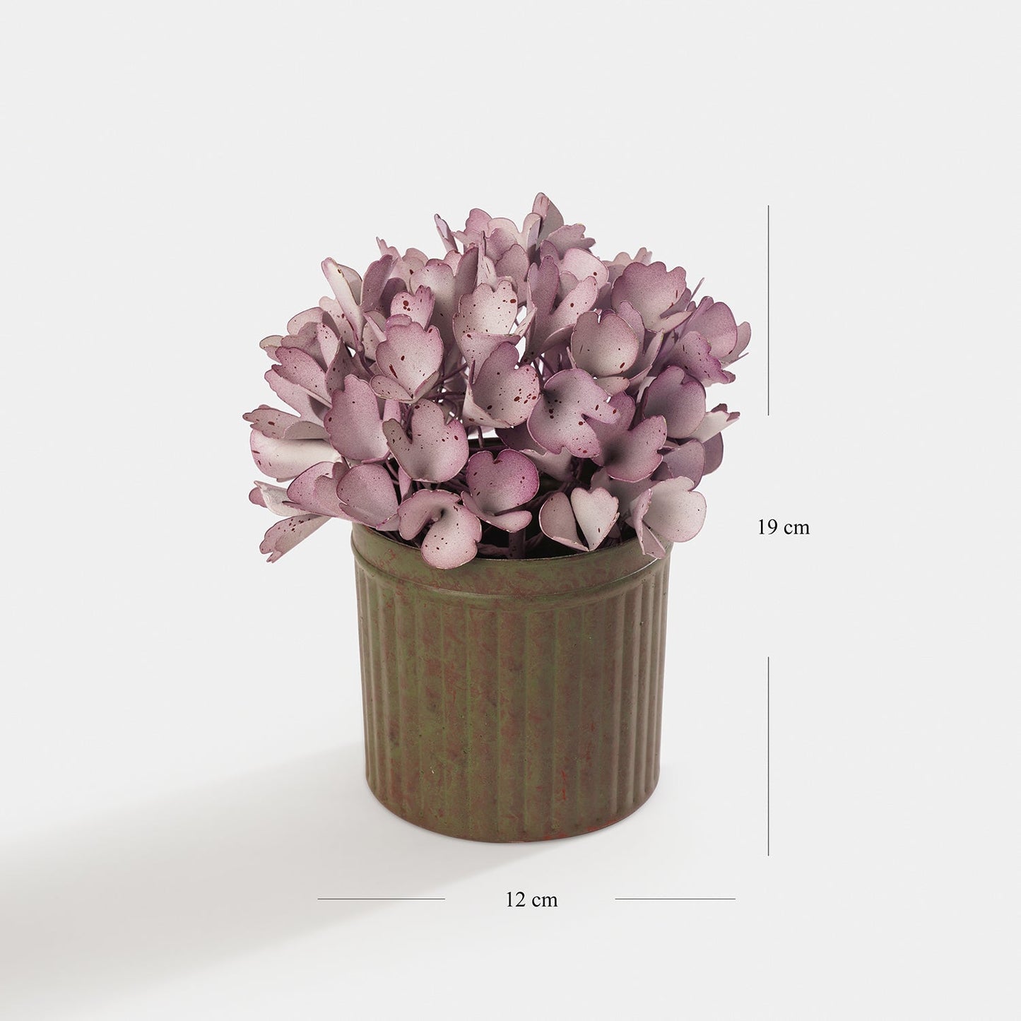Purple Hydrangea Metal Plant