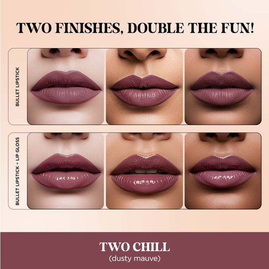 Two Good! 2 in 1 Bullet Lipstick & Lip Gloss Duo