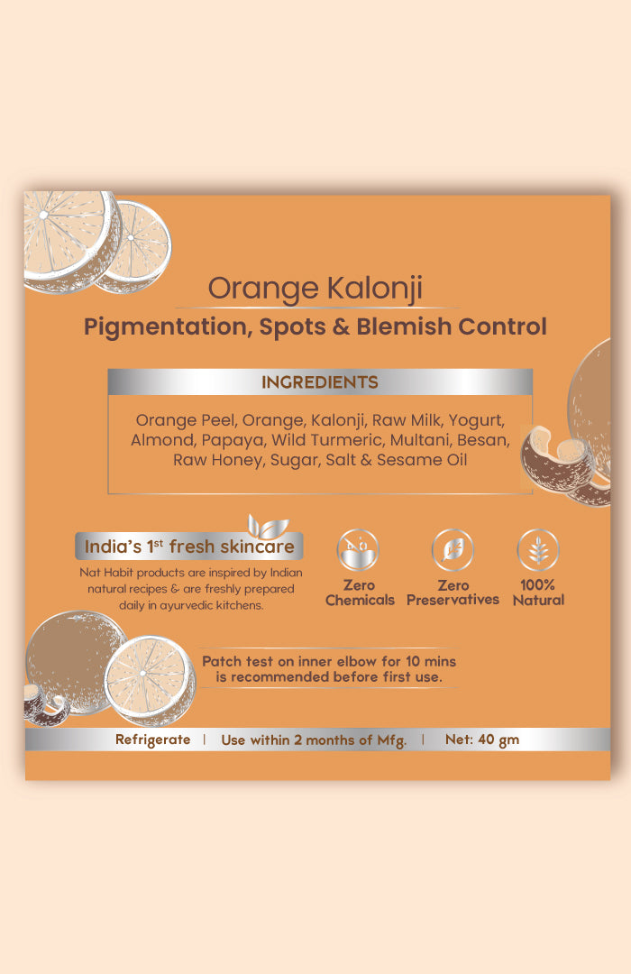 Fresh Orange Kalonji Brightening Lepa Face Pack 40g
