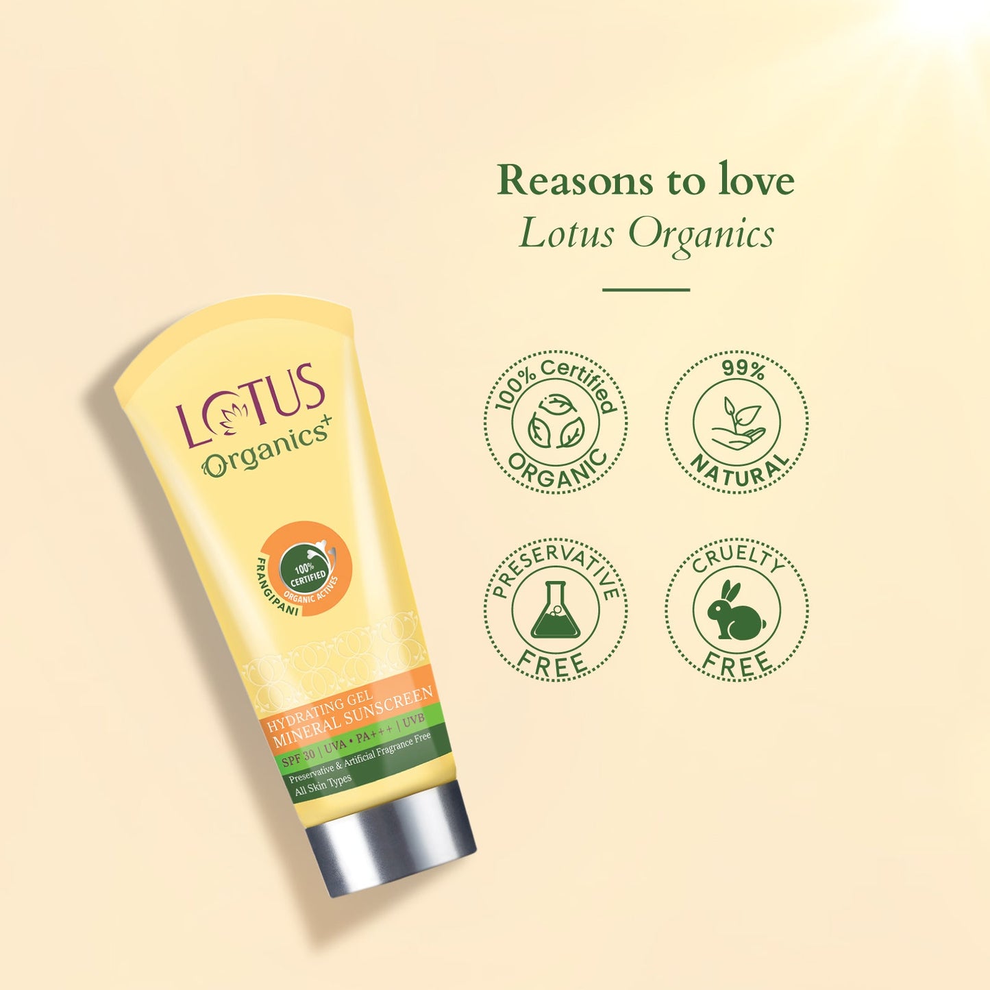 Organics+ Hydrating Gel Mineral Sunscreen SPF 30 PA+++