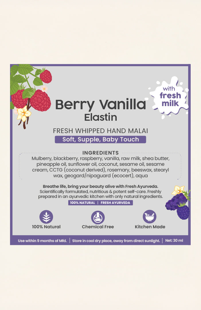 Berry Vanilla Elastin Hand Malai 30ml × 2