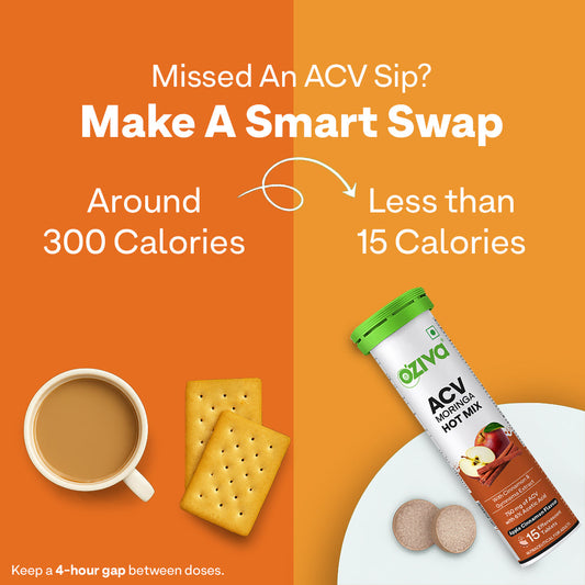 ACV Moringa Hot Mix Apple Cinnamon for Craving Control 15 Tablets 15 Tablets