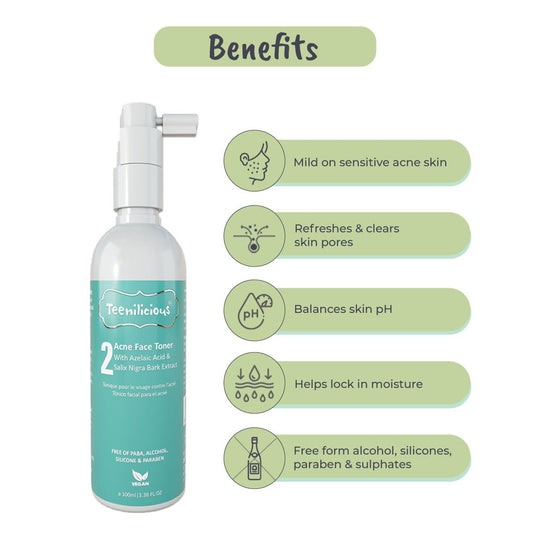 Teenilicious Acne Face Toner With Azelaic Acid - For Dry & Sensitive Skin