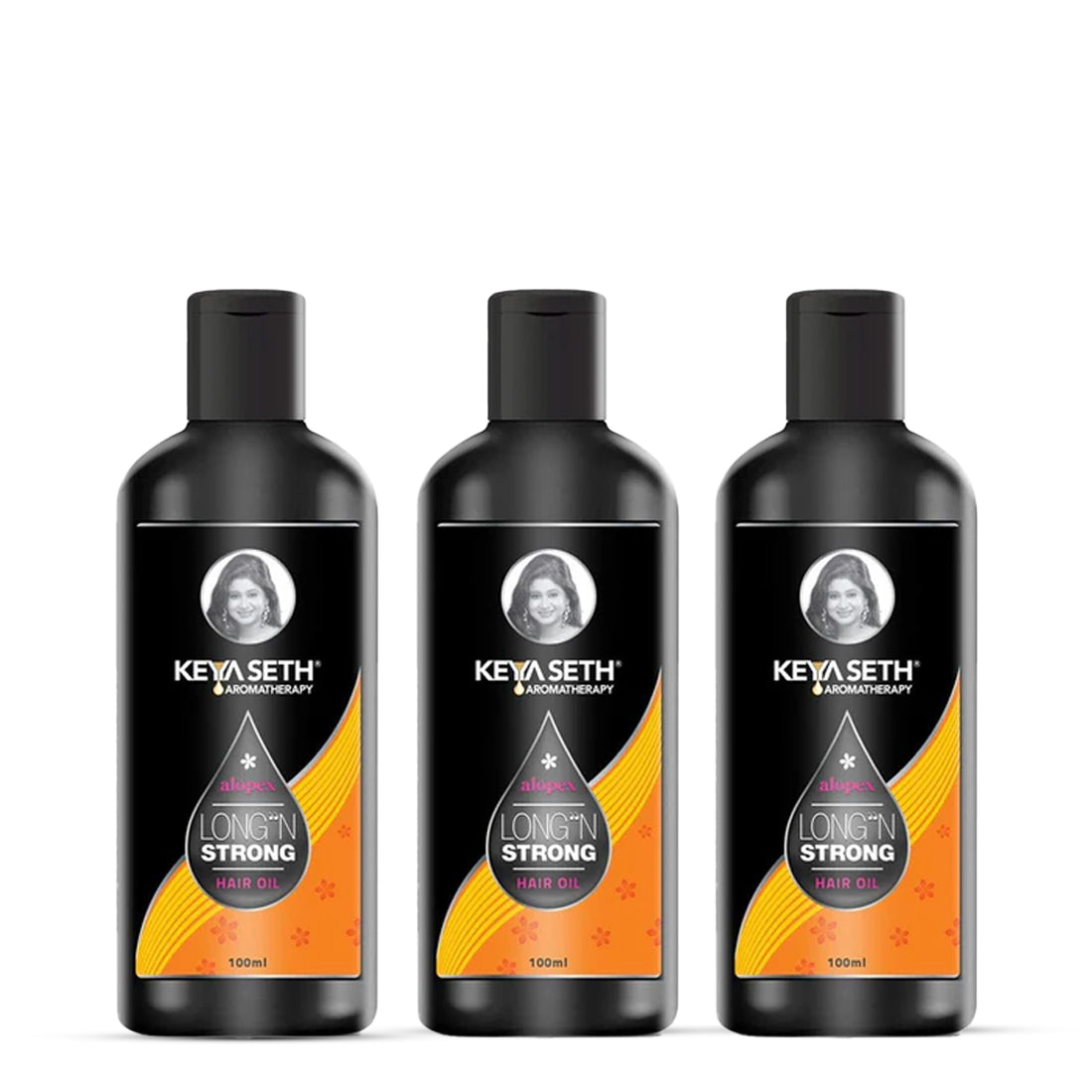 Alopex Long N Strong Hair Oil with Rosemary & Tea Tree Essential Oil – Strengthens Hair, Reduces Hair Fall, Promotes Hair Growth & Nourishes Hair Follicles & Scalp 100ml x 3