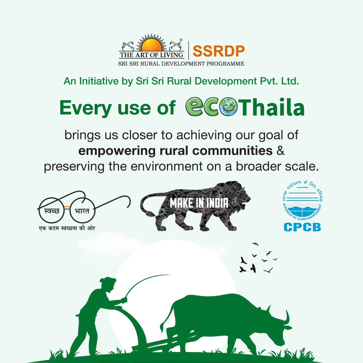 Eco Thaila - ECO Friendly Garbage Bags | Medium - 45 Bags (3 Rolls, 15 bags each) | 19 X 21 Inches | Compostable & Biodegradable 100g