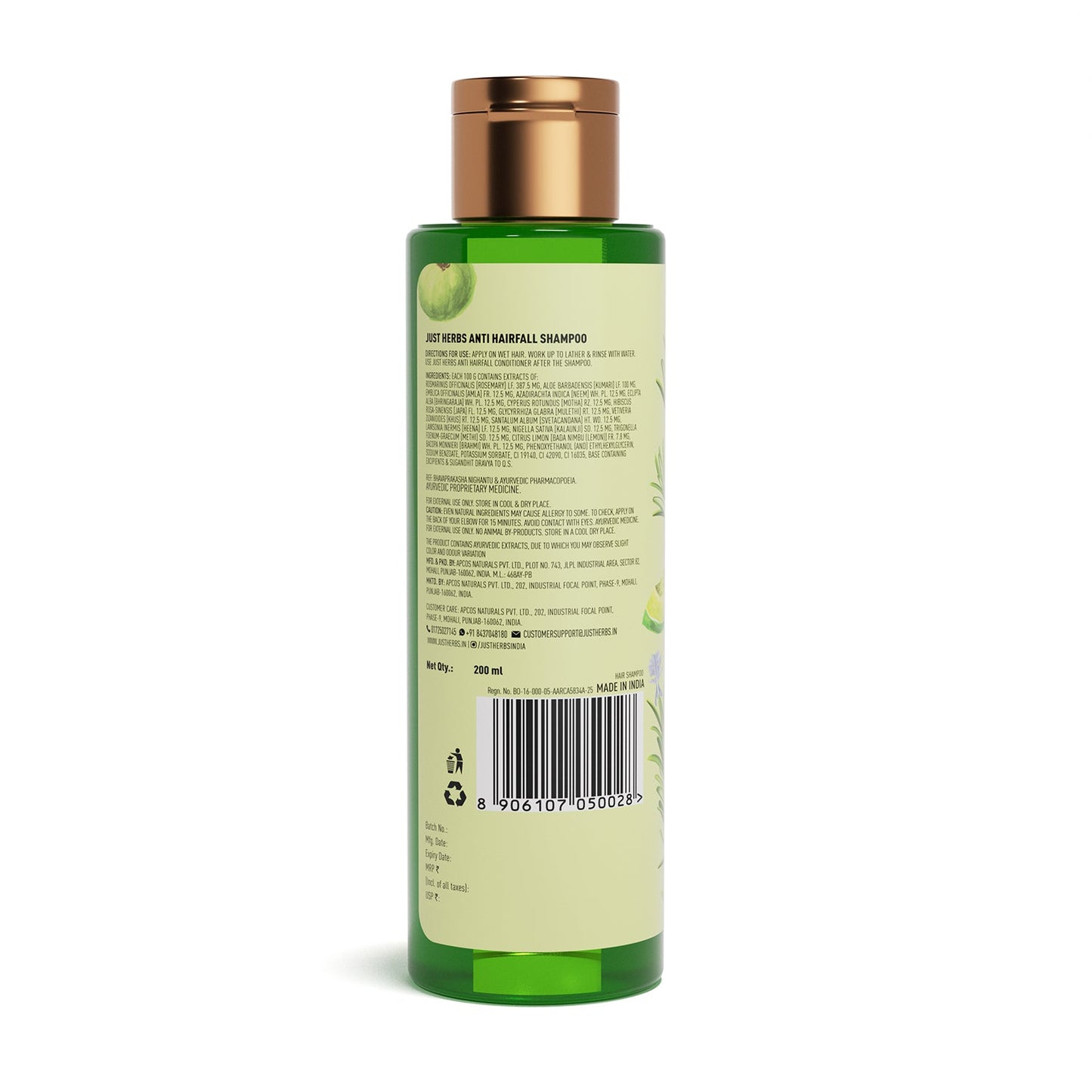 Anti Hairfall Shampoo | Rosemary, Amla & 12 Herbs 200ml