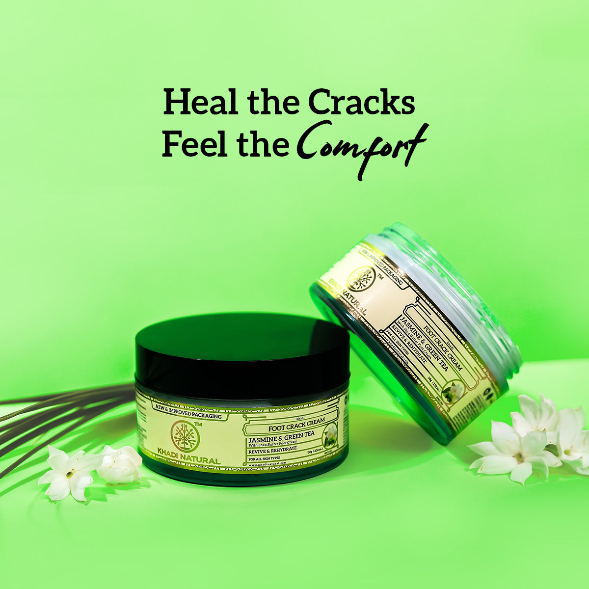 Jasmine & Green Tea Foot Crack Cream - With Sheabutter 50gm