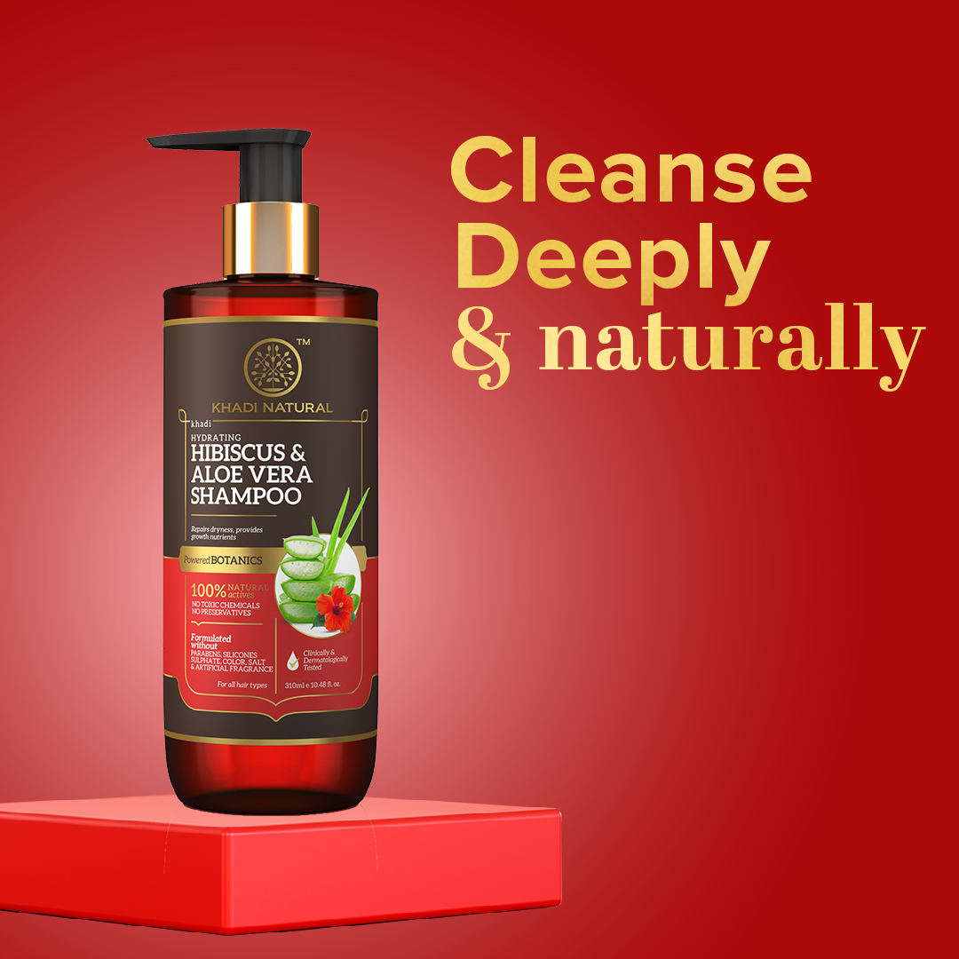 Hibiscus & Aloe Vera Hair Cleanser - Parabens, Silicones, Sulphate, Color, Salt & Artificial Fragrance Free 310ml