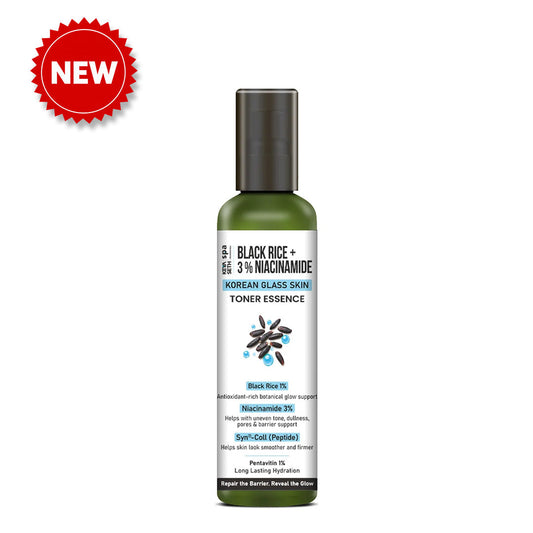 【Keya Seth】 Korean Glass Skin Toner Essence (1% Black Rice, 3% Niacinamide & Peptide)|コリアン グラススキン トナーエッセンス(黒米 1%・ナイアシンアミド 3%・ペプチド)|120ml
