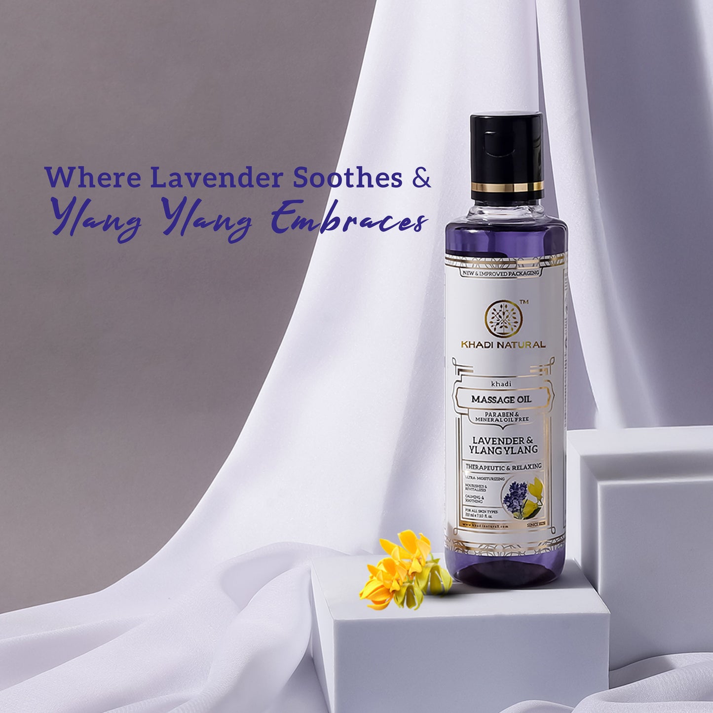 Lavender & Ylang Ylang Massage Oil Paraben Mineral Oil Free 210ml