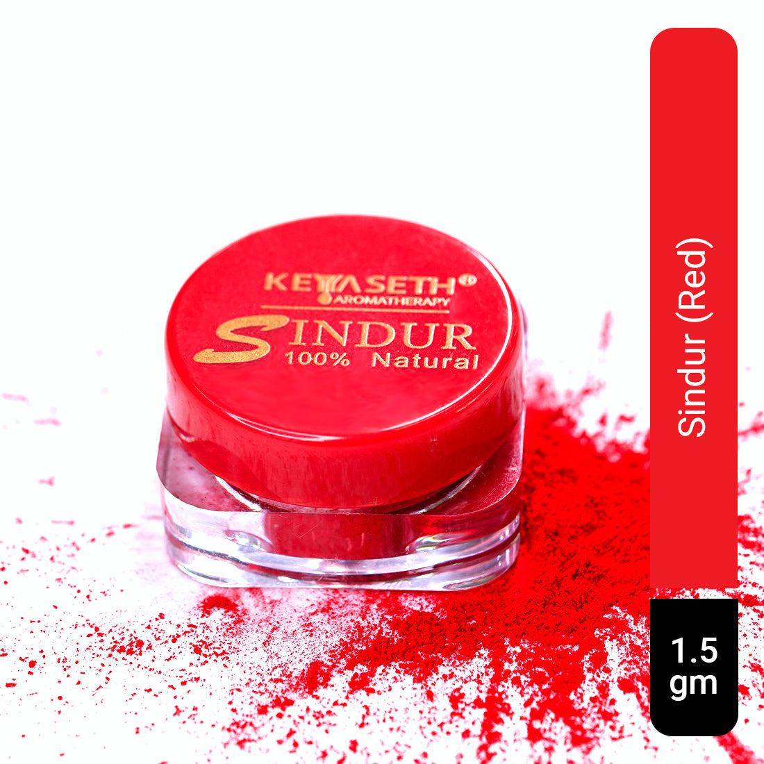 100% Natural Dust Sindoor Red with Herbs Extracts & Floral Pigments Kumkum, No side Effects & No Hair Fall 5g