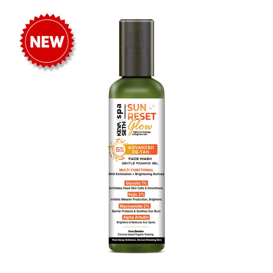 【Keya Seth】 Sun Reset Glow 5% Advanced De-Tan Foaming Face Wash Gel|サンリセットグロウ 5% デタン フォーミング フェイスウォッシュジェル|120ml