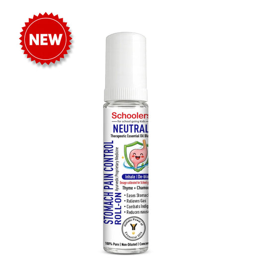 【Keya Seth】 Schoolers Neutral Baby & Kids Aroma Roll-On with Basil, Chamomile & Lavender Oils|スクーラーズ ニュートラル ベビー&キッズ アロマロールオン|8ml