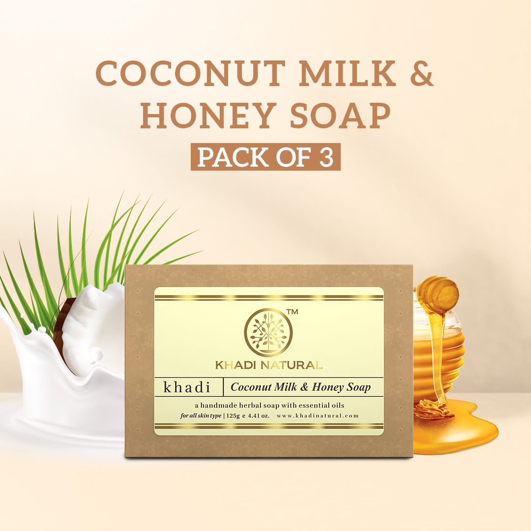 Herbal Coconut Milk & Honey Soap Combo Pack Of 3 125gm Each