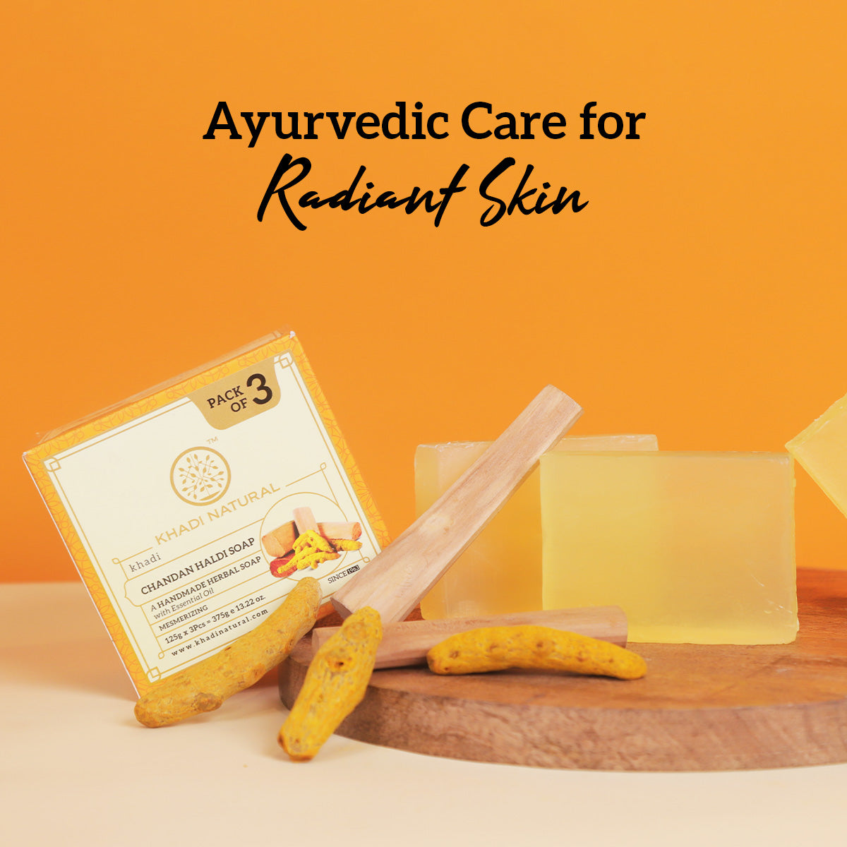 Herbal Chandan Haldi Soap Combo Pack Of 3 125gm Each