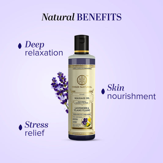 Lavender & Ylang Ylang Massage Oil Paraben Mineral Oil Free 210ml
