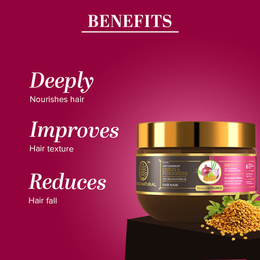 Onion & Fenugreek Hair Mask – SLS, Paraben & Color Free 200gm
