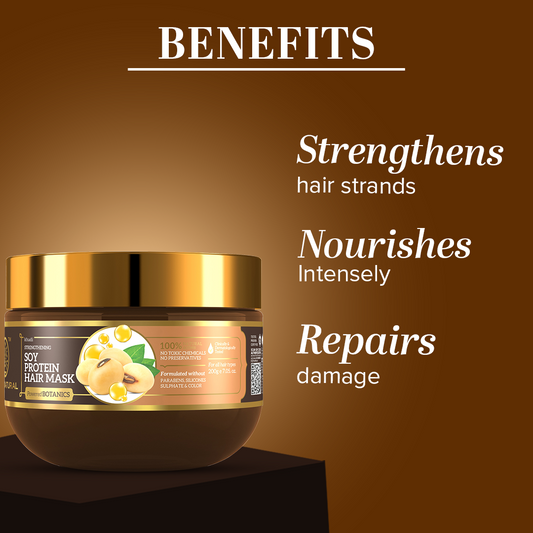 Soy Protein Hair Mask - Powered Botanics 200gm