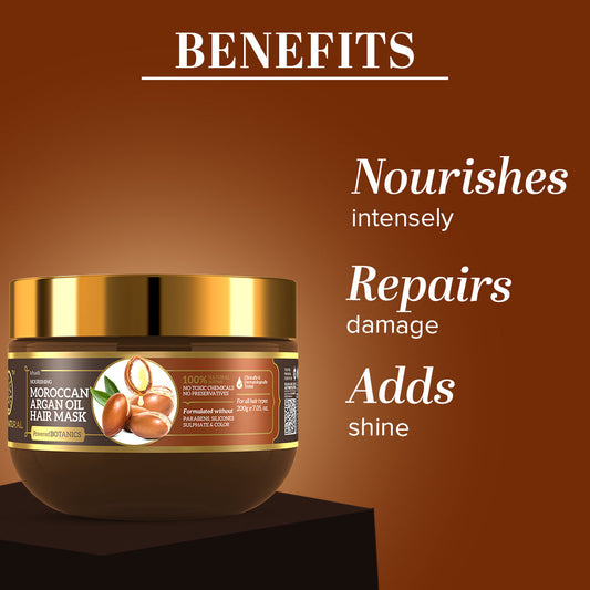 Moroccan Argan Oil Hair Mask – SLS, Paraben & Color-Free 200gm