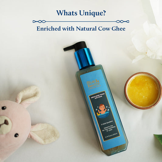 Niraa Baby Body Wash with Natural Ghee | No Tear Hydration (9 herbs, 200ml) 200ml