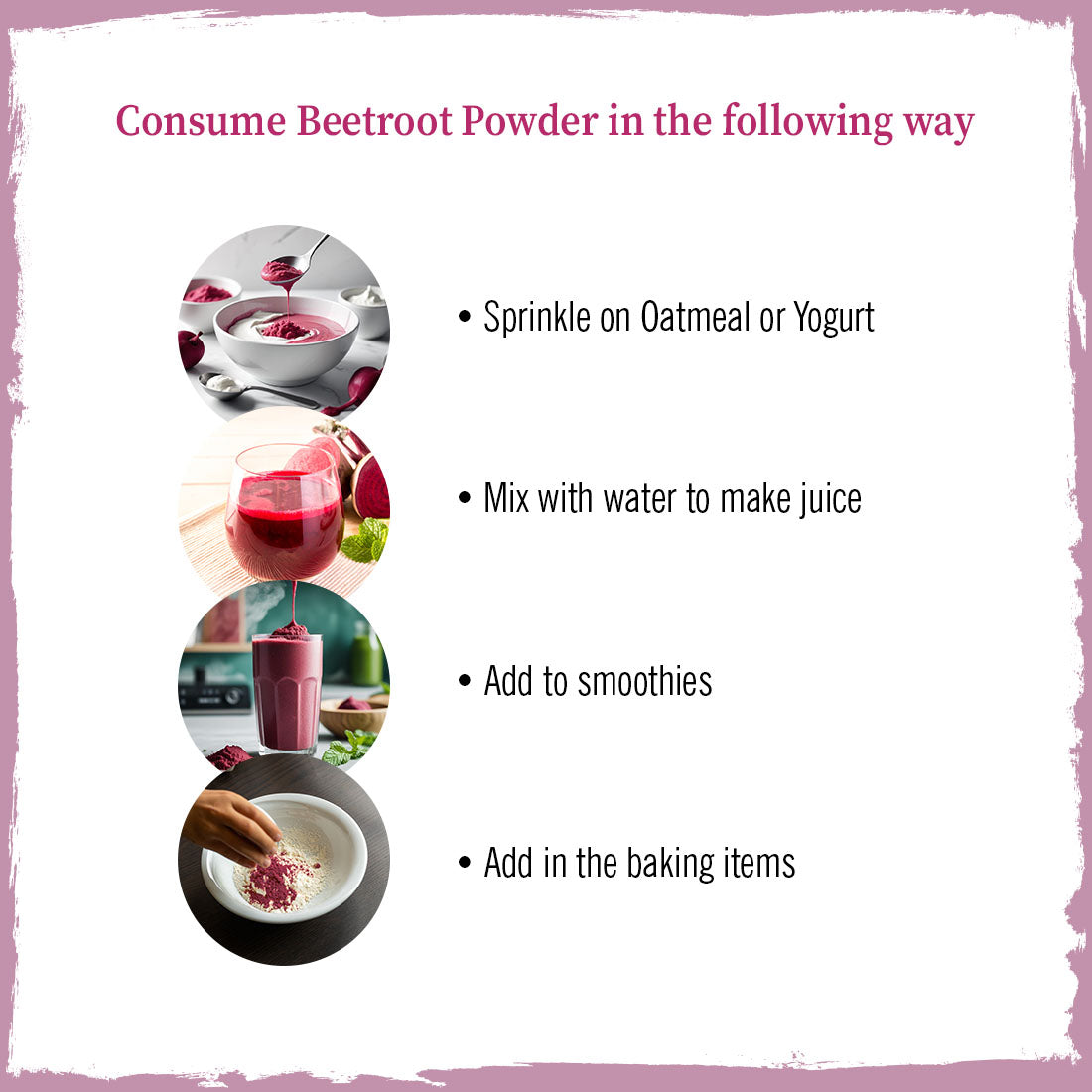 Beetroot Powder with Betalains & Vitamin C for Glowing Skin, Moisturizing, Anti-Aging, Natural Hair Color, Dandruff Control & Immunity Boost 100g