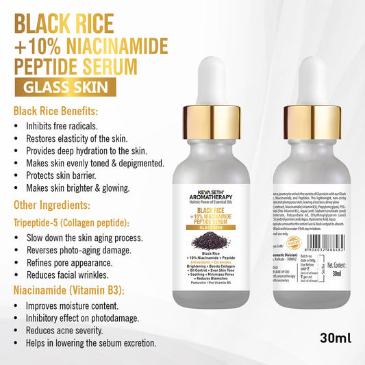 【Keya Seth】 Black Rice Serum with Niacinamide & Peptide|ブラックライス セラム ナイアシンアミド&ペプチド配合|30ml