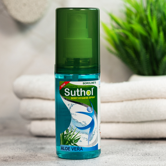 【Boroline】 Suthol Active Aloe Vera Antiseptic Body Hygiene Spray|スソル アクティブ アロエベラ 清浄ボディハイジーンスプレー|100ml