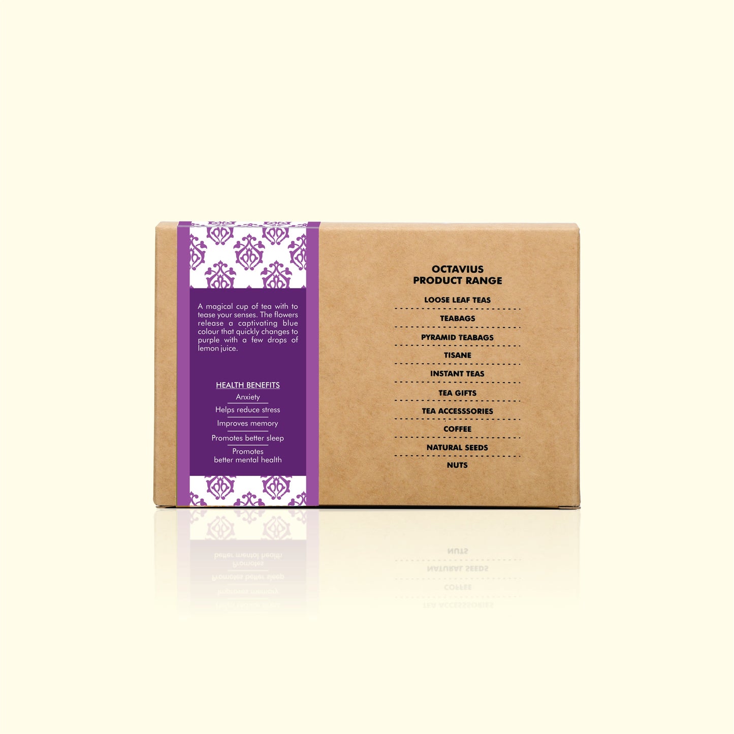 Butterfly Blue Pea Flower Herbal Infusion - 20 Enveloped Pyramid Teabags (pack of 2) Pack of 2