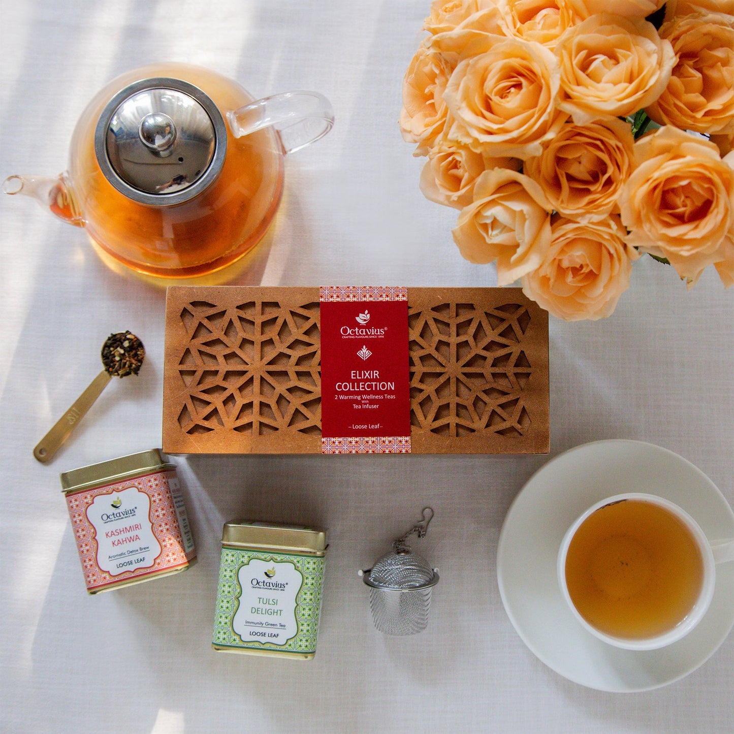 Elixir Collection- 2 Warming Wellness Loose tea kit With Infuser 920g