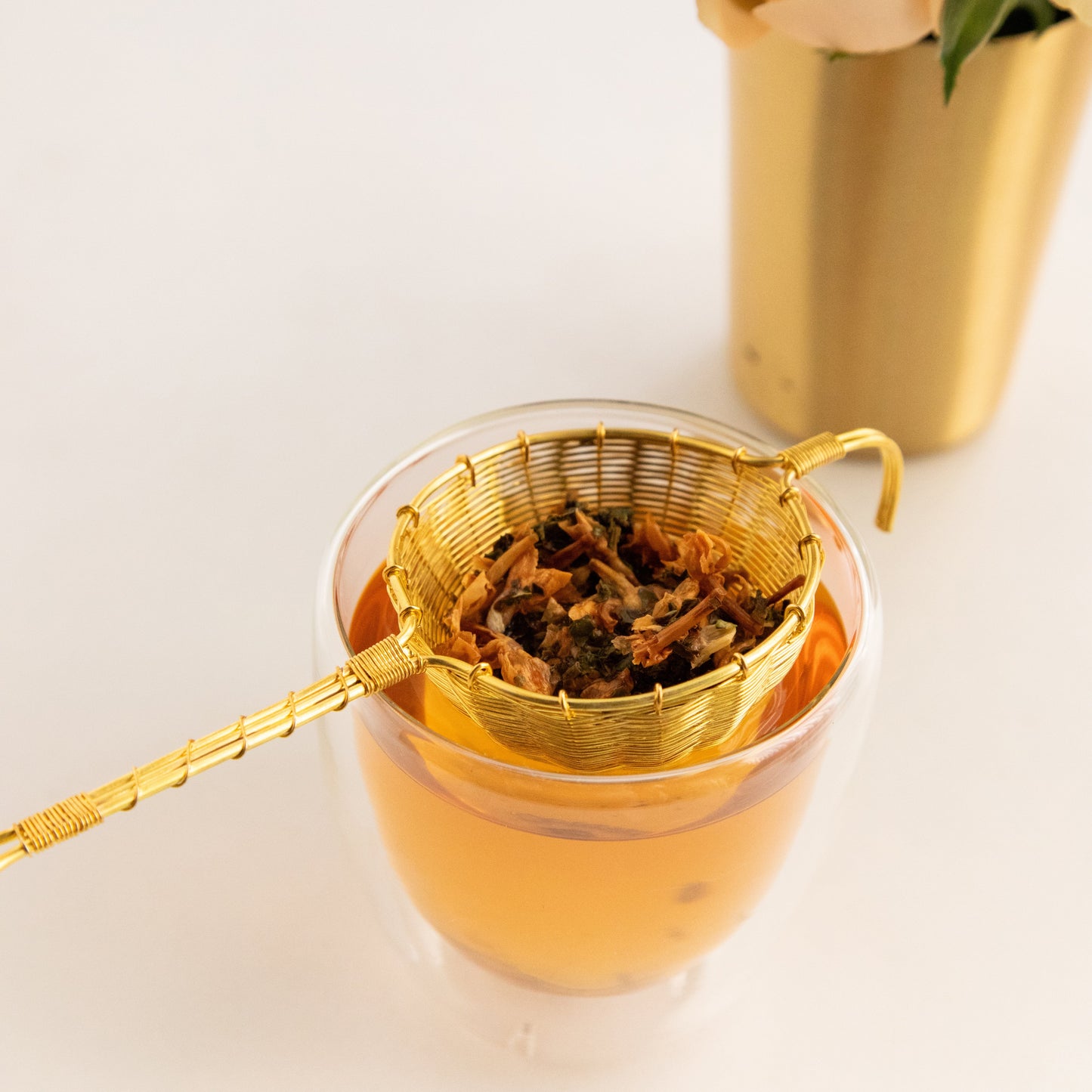 Handmade Brass Wire Mesh Tea Strainer 60g