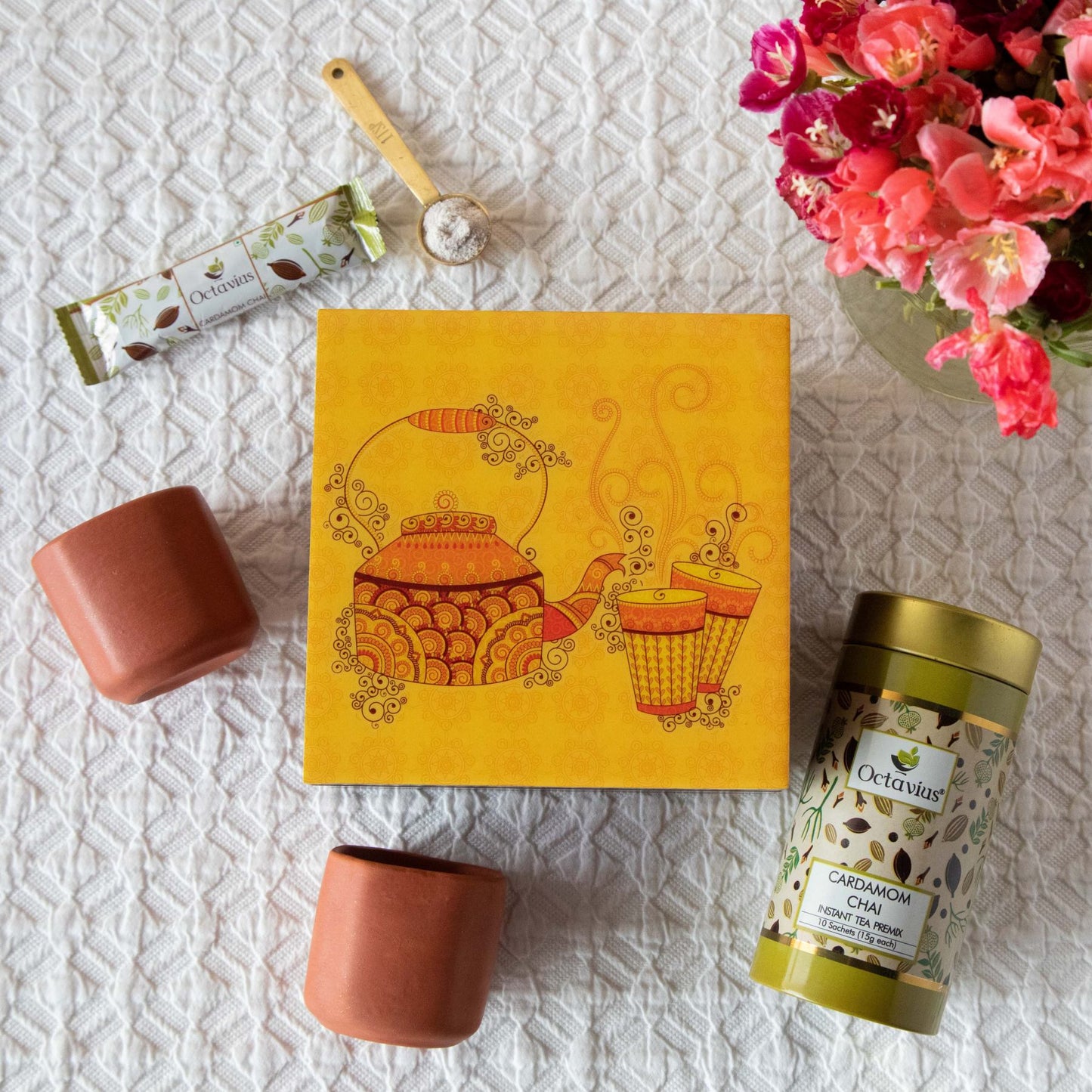 Desi Chai Hamper (Cardamom Instant Tea & Kullad set) 1230g