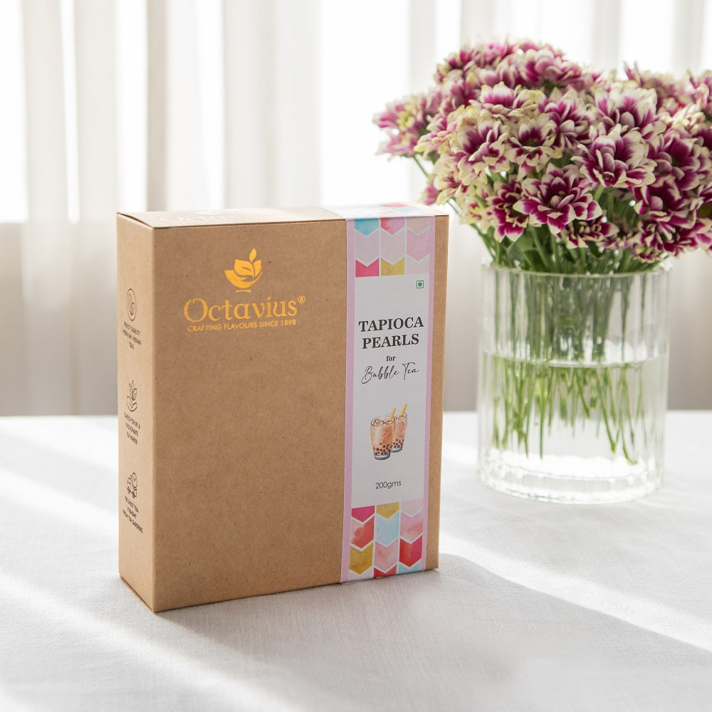 Bubble Tea Tapioca Pearls - 200g with 5 thick straws 200g