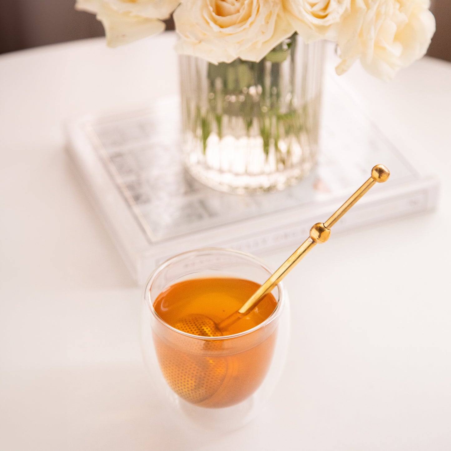 Ball Shaped Brass Infuser with Push handle 60g