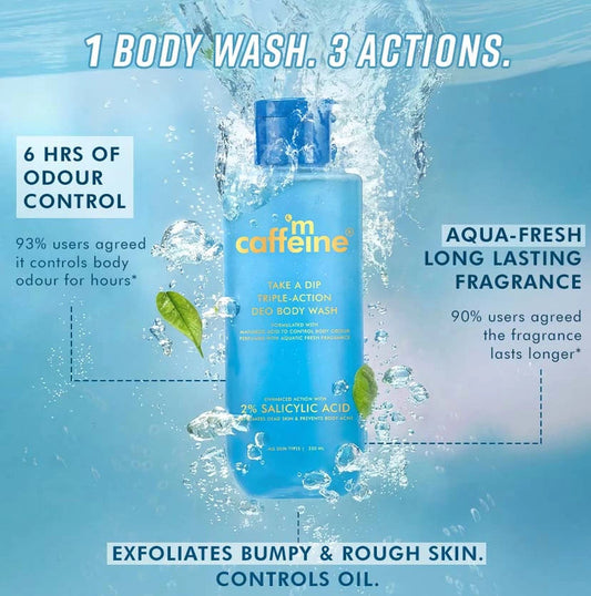 【mCaffeine】 2% Salicylic Acid, 3-in-1 Perfume & Odour Control Body Wash|サリチル酸 パフューム ボディウォッシュ