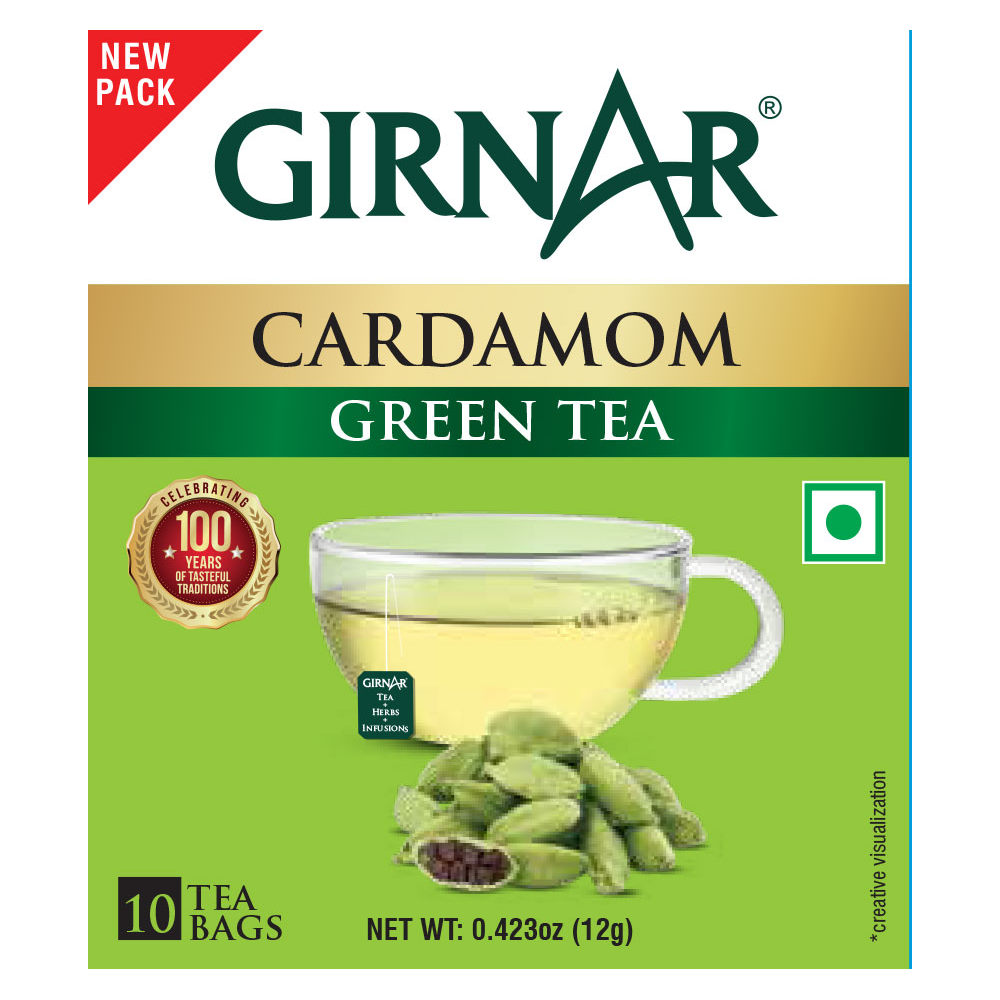 Green Tea Bags - Cardamom 10 Tea Bags