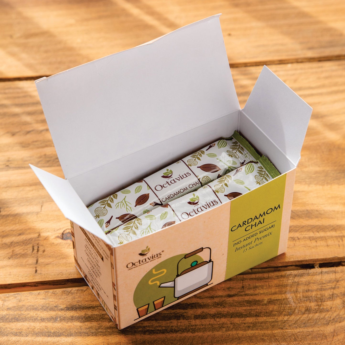 Cardamom Chai Instant Premix- 15 Sachets ( No added Sugar ) 15sachets