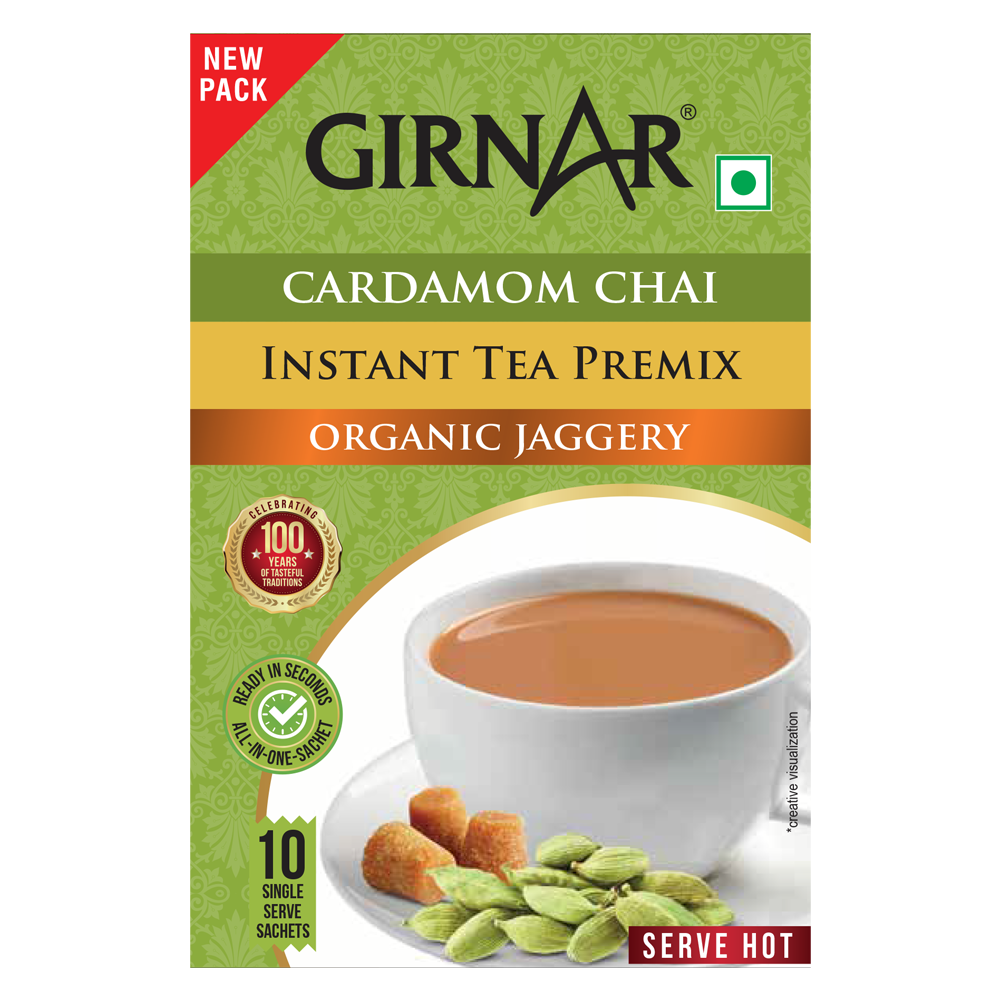 Instant Cardamom Chai Premix With Organic Jaggery 10 Sachets